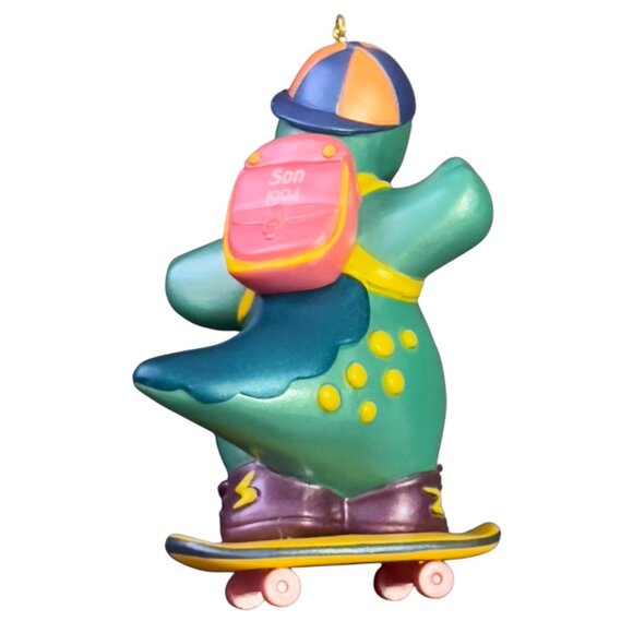 Hallmark 1994 Keepsake Ornament Dinosaur On Skateboard - Picture 5 of 8